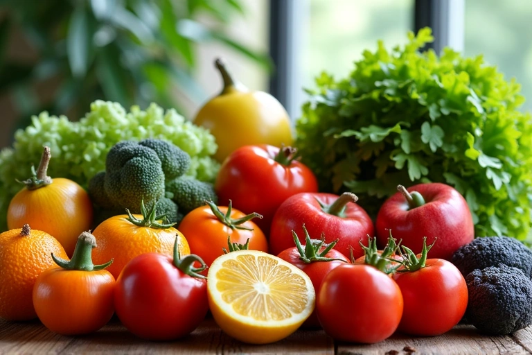 Alimentos frescos y saludables