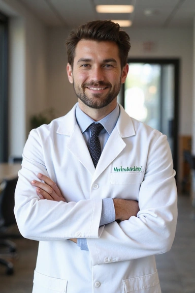 Retrato profesional de un nutricionista amigable